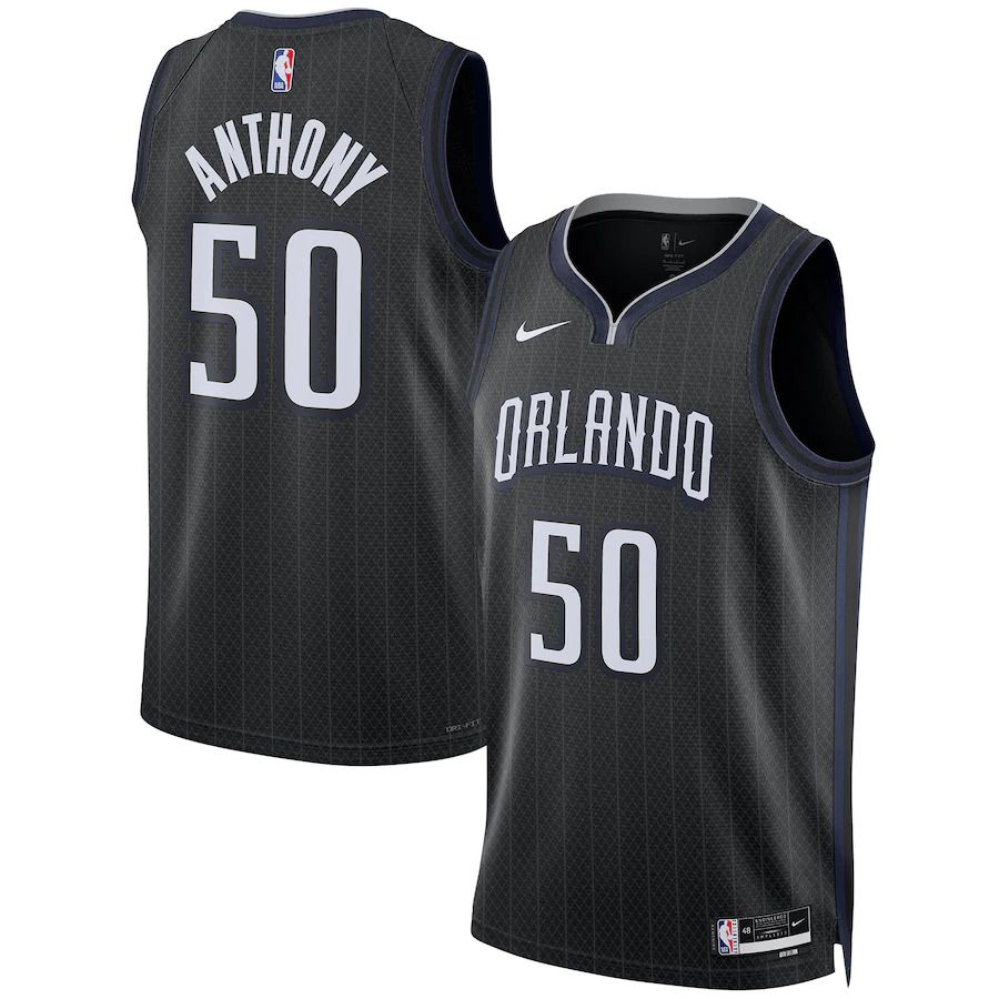 Men Orlando Magic #50 Cole Anthony Nike Black City Edition 2022-23 Swingman NBA Jersey->orlando magic->NBA Jersey